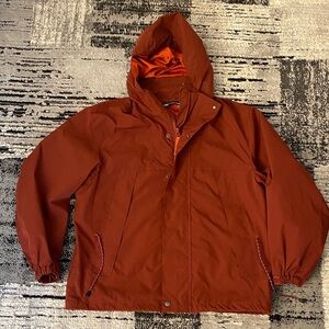 NWOT Men’s Zara Weather Resistant Hooded Jacket Red Medium
